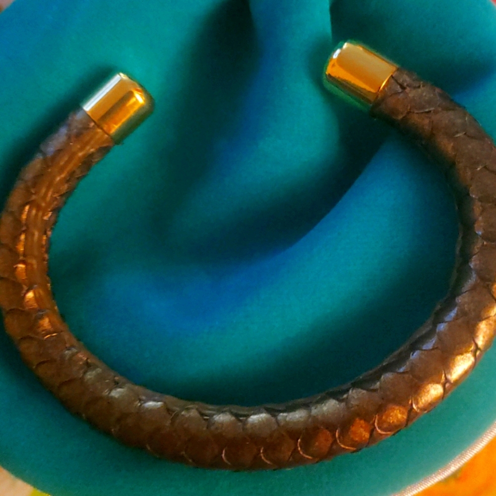 RUSTIC CUFF SNAKESKIN CUFF PYTHON